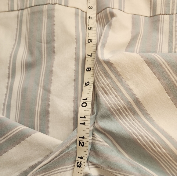 ATTYRE Slim Leg Wide Waist Band Aqua & White Metalic Striped Pants Size 20W NWT - Picture 5 of 7